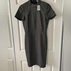 Women’s J.CREW Dress, Black, tiny gold shimmer dots. Size 0